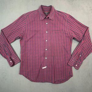 J.‎ Crew Shirt Mens Medium Red Plaid Mercantile Flex Long Sleeve Stretch Comfort
